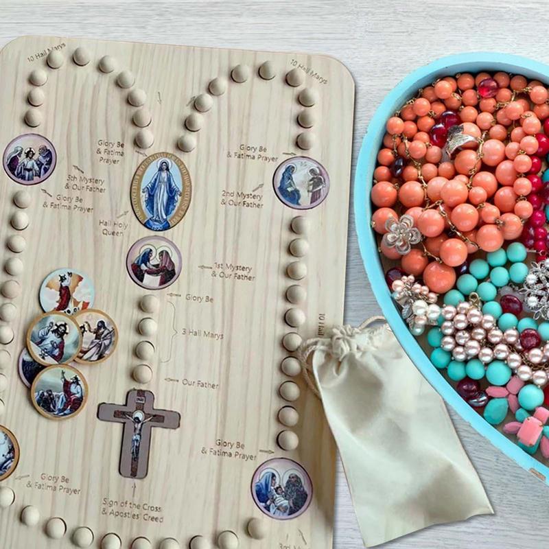 لوحة خرز مسبحة خشبية مع 54 بطا - مراجعة Jewelry Making Board وسعره