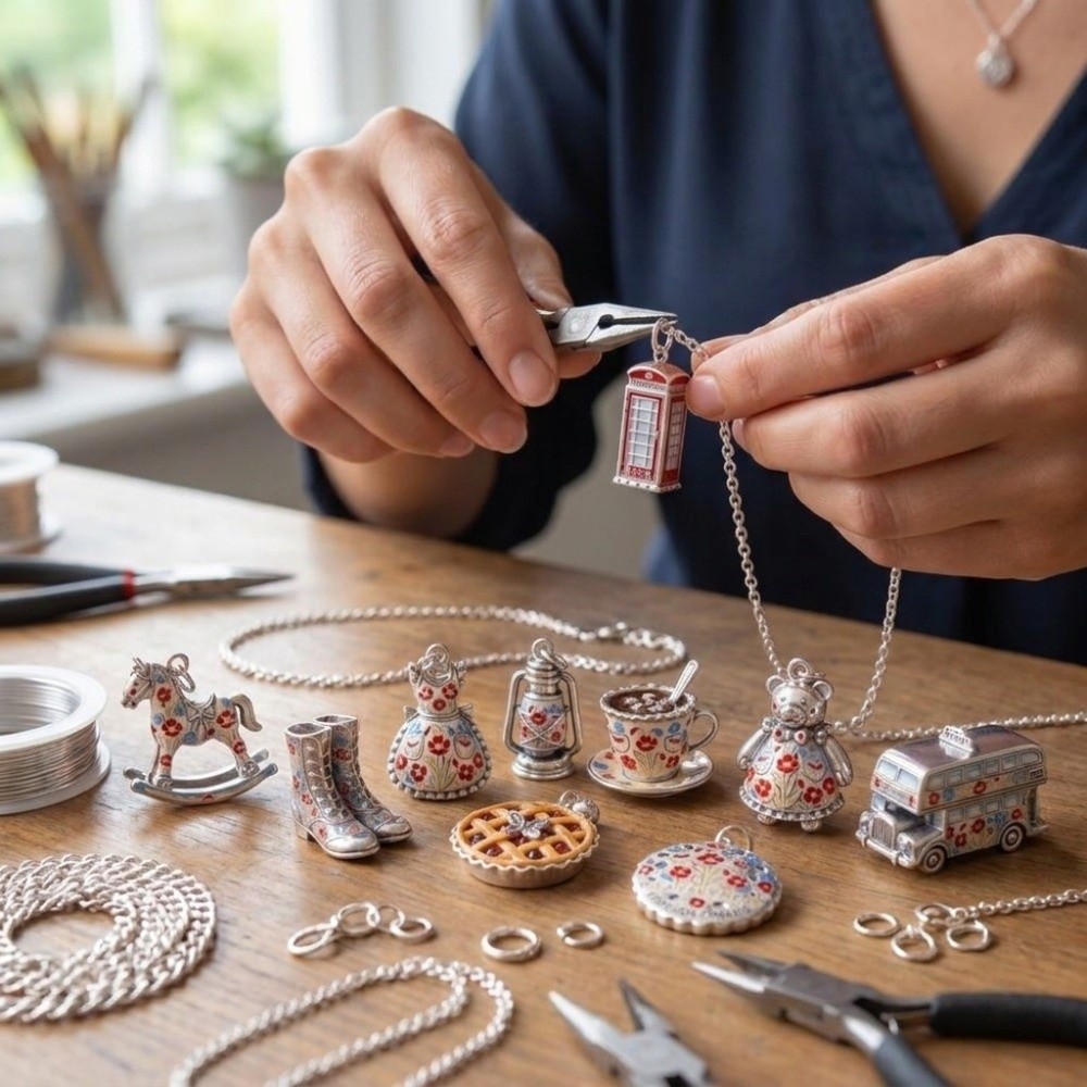 قلادات كرتونية لطيفة من الفولا - مراجعة Jewelry Making London وسعره